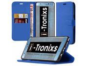 iTronixs cover case for Google Pixel Blue faux leather wallet case durable stand wallet elegant classic flip cover case skin cover LCD screen protector guar