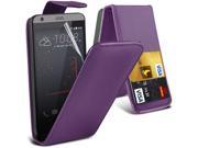 i Tronixs HTC Desire 630 PU Leather Classic Flip case Cover Screen Protector Guard Purple