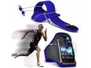 iTronixs HTC X10 Adjustable Sports Armband Case Cover For Running Jogging Cycling Gym with Premium Quality Aluminium In Ear Earbud Stereo Hands Free Headphone