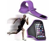 iTronixs Siswoo C5 Adjustable Sports Armband Case Cover For Running Jogging Cycling Gym Purple