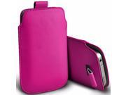 iTronixs Jiake V19 5.5 inch Protective Faux Leather Pull Tab Stylish Fitted Pouches Case Cover Skin Hot Pink