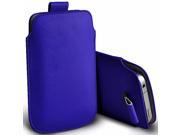 iTronixs Verykool Maverick II 5.5 inch Protective Faux Leather Pull Tab Stylish Fitted Pouches Case Cover Skin Blue