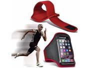 iTronixs Bluboo N9002 Adjustable Sports Armband Case Cover For Running Jogging Cycling Gym Red