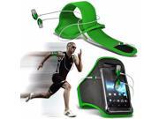 iTronixs HTC One E9 Adjustable Sports Armband Case Cover For Running Jogging Cycling Gym with Premium Quality Aluminium In Ear Earbud Stereo Hands Free Headp