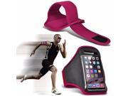 iTronixs Wiko Pulp Fab 4G Adjustable Sports Armband Case Cover For Running Jogging Cycling Gym Pink