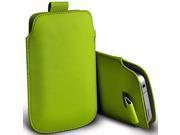 iTronixs Micromax Canvas Play 5.5 inch Protective Faux Leather Pull Tab Stylish Fitted Pouches Case Cover Skin Green