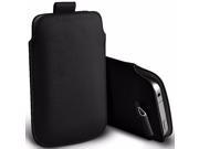 iTronixs Qiku N4S 5.5 inch Protective Faux Leather Pull Tab Stylish Fitted Pouches Case Cover Skin Black