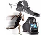 iTronixs Doogee Valencia Y100 Pro Adjustable Sports Armband Case Cover For Running Jogging Cycling Gym with Premium Quality Aluminium In Ear Earbud Stereo Han