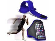 iTronixs Huawei Ascend Y221 Adjustable Sports Armband Case Cover For Running Jogging Cycling Gym Blue