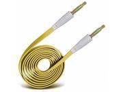 iTronixs Walton Primo NX2 3.5mm Jack To Jack 1 Metre Flat Music AUX Auxiliary Audio Cable Yellow