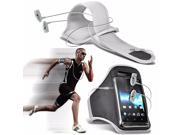 iTronixs ZTE Axon Pro Adjustable Sports Armband Case Cover For Running Jogging Cycling Gym with Premium Quality Aluminium In Ear Earbud Stereo Hands Free Head