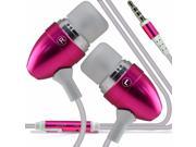iTronixs Cubot P7 Premium Quality Aluminium In Ear Earbud Stereo Hands Free Headphones Earphone Headset with Built in Microphone Mic On Off Button Pink