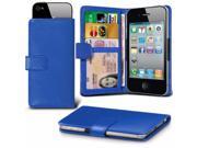 i Tronixs Clamp wallet for BLACKBERRY Q10 Blue Case Clamp Style Wallet Protective PU Leather Cover