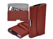 i Tronixs Horizontal Case for Acer Liquid JADE 2 Horizontal Faux Leather Belt Holster Pouch Cover Case Brown