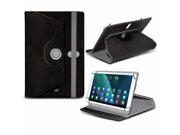 iTronixs ASUS MeMO Pad 10 ME102A 10.1 inch Tablet Case Cover Carbon 360 Rotating 4 Springs stand wallets Carbon Black