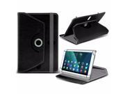 iTronixs Kata T4 7.85 Inch Tablet Case PREMIUM PU 360 Rotating Leather Wallet Folio Faux 4 Springs Stand Black