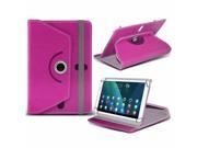 iTronixs 3Q RC0738C 7 inch Tablet Case PREMIUM PU 360 Rotating Leather Wallet Folio Faux 4 Springs Stand Pink