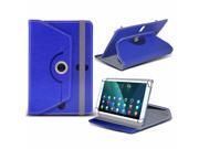 iTronixs Swipe 3D Life Plus 7 Inch Tablet Case PREMIUM PU 360 Rotating Leather Wallet Folio Faux 4 Springs Stand Blue
