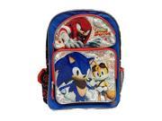 Sonic Boom Large 16 Inch Backpack Black Knuckles Tails