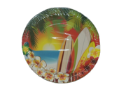 Hawaii Luau Tropical Surfing Party Small Round 7 Inch Party Cake Dessert Plates