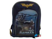 Batman Large 16 Cloth Backpack Book Bag Pack Blue