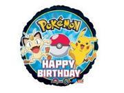 Pokemon 18 Round Foil Helium Metallic Balloon Happy Birthday