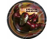 Marvel Iron Man Round Small 7 Inch Party Cake Dessert Plates