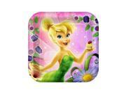 Tinkerbell Large 9 Inch Square Lunch Dinner Plates