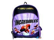 The Incredibles Large 16 Cloth Backpack Book Bag Pack Purple
