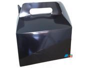 12X Solid Color Black Paper Treat Boxes