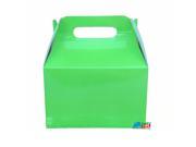 12X Solid Color Lime Green Paper Treat Boxes