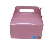 12X Solid Color Pink Paper Treat Boxes
