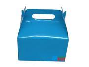 12X Solid Color Light Baby Blue Paper Treat Boxes