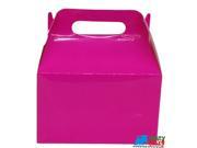 12X Solid Color Hot Pink Paper Treat Boxes