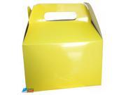 12X Solid Color Yellow Paper Treat Boxes