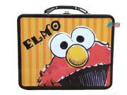 Elmo Big Bird Cookie Monster Oscar Grover Square Tin Small Lunch Box Face