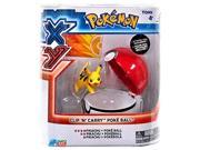 Pokemon 2 Plastic Toy Action Figure Clip n Carry Pikachu and Pokeball