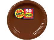 Big Party Pack Small 7 Inch Dessert Plastic Plates Chocolate Brown