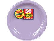 Amscan Big Party Pack 50 Count Plastic Dessert Plates 7 Inch Lavender