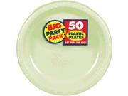 Big Party Pack Large 10 Inch Lunch Plastic Plates Leaf Green