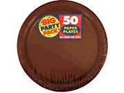 Big Party Pack Small 7 Inch Paper Plate Chocolate Brown