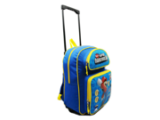 Mario Brothers Large 16 Rolling Backpack Bag Blue Coins