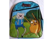 Adventure Time Blue Black Large Backpack