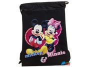 Drawstring Bag Mickey Mouse Minnie Mouse Black Cloth String Bag