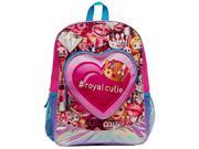 Backpack Emoji Royal Cutie with Heart Pocket New 850453