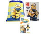 Minions Yellow Cloth String Bag Book Mischievous And Play Pack For Boys