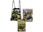 Teenage Mutant Ninja Turtles Black Cloth String Bag Book Play Pack