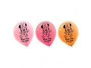 Minnie Mouse Pack of 15 Latex Rubber Balloons Helium Quality 1st Birthday