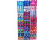 Trolls Wooden Pencils Pack of 12 Pink Purple And Light Blue
