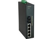 LevelOne 5 Port Industrial Fast Ethernet Switch 1 x SC Multi Mode Fiber 2km